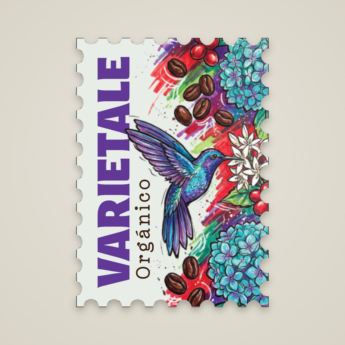 Estampilla del café Las Hortensias: Varietale Orgánico